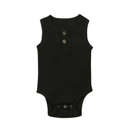 

Newborn Baby Boys Girls Sleeveless Romper Jumpsuit Bodysuit Outfits Set Clothes