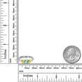 thumbnail image 6 of Gem Stone King 925 Sterling Silver Swiss Blue Topaz and Yellow Sapphire Engagement Ring for Women | 1.37 Cttw | Round 5MM | Gemstone November Birthstone | Size 6, 6 of 6