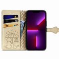 thumbnail image 3 of Funda Cartera FOXDOCK para iPhone 13 Mini , Flip PU con Relieve de Gatos y Perros, Tarjetero y Soporte, 3 of 6