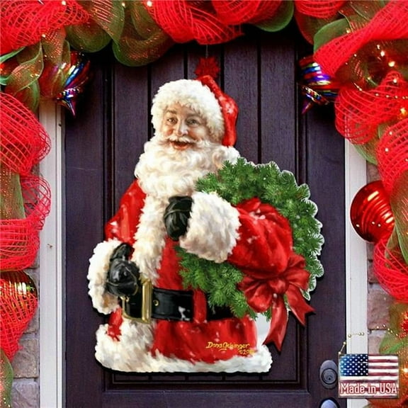 G. Debrekht 8461015H-1513 Santa Holiday Door Wreath by D. Gelsinger - Christmas Decor