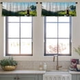 thumbnail image 3 of LALILO Kitchen Curtain Valance Young Woman Yoga Nature Rod Pocket Window Curtain 52"x 18" Set of 2, 3 of 5