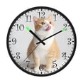 thumbnail image 2 of Voice Activated Clock with Glow Light 12 Inch Large Silent Wall Clock Battery Operated for Home Decor Cat Sticking Out Their Tongues, 2 of 8
