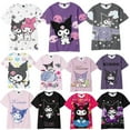 thumbnail image 2 of Kuromi T-shirt Col Rond, T-shirt Ample, Manches Courtes d'Été-Week, 2 of 3