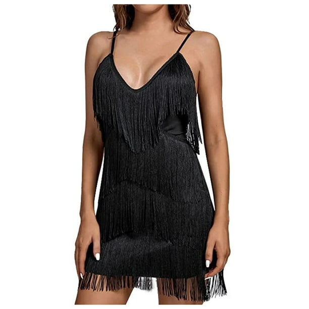 Vestido informal de mujer con espalda abierta y cuello en V profundo: vestido sexy con fruncidos hasta la rodilla para fiestas, citas o salidas nocturnas.