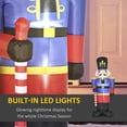 thumbnail image 4 of HOMCOM Colorful 8ft Inflatable Nutcracker Soldier with Scepter LED Outdoor, 4 of 10