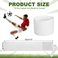 thumbnail image 2 of Uxcell 18Pcs Soccer Captain Armband Elastic Captain Arm Bands for Youth and Adult Football Team White, 2 of 7