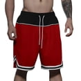thumbnail image 2 of Maqroz Mens Basketball Shorts Athletic Gym Training Shorts with Pockets Striped Elastic Waist Drawstring Sportswear Running Workout Active Summer Casual Short Pants, 2 of 6