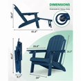 thumbnail image 2 of WINSOON All-Weather HDPE Adirondack Chair, Folding Design, Wide Seat with Cup Holder for Garden, Yard & Patio,Grey, 2 of 6