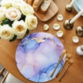 thumbnail image 2 of Purple Blue Marble Round 15 Inch Placemats Set of 4, Abstract Art Modern Ink Painting HeatResistant Non Slip Place Mats for Dining Table, Wipeable Braided Kitchen Table Mats for Housewarming, 2 of 9