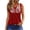 *Red, variant on VBVC Women's Contrast Lace V Neck Tank Top , Ladies' Button Detail Empire Waist Blouse , Summer Sleeveless Babydoll Shirts For Women,Black,S-2XL