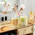 thumbnail image 6 of Yellow Lotus Garden Cotton Swabs Cans Translucent Plastic Canisters Dustproof Lid for Bathroom Storage, 6 of 7