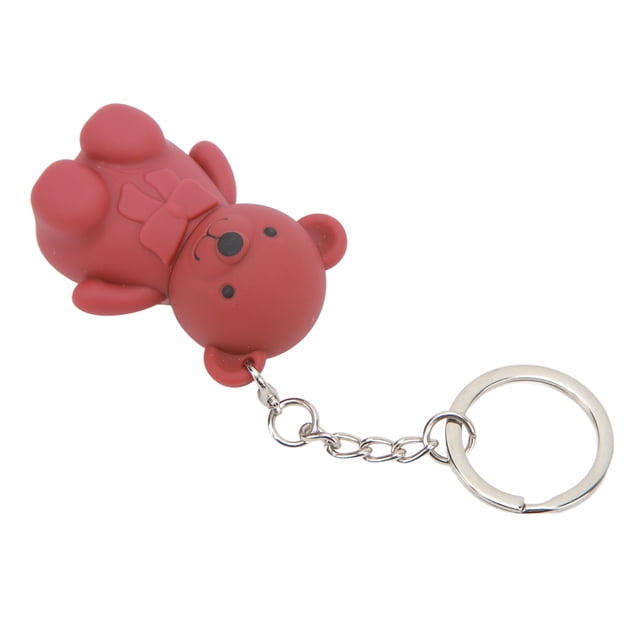 Mud Lipstick High Pigment Bear Key Chain Lip Stain Lasting Creamy Texture Lipstick Clay Lip Clay Matte Ink Cute and Funny Bear Keychain Design Best Gift for Friends