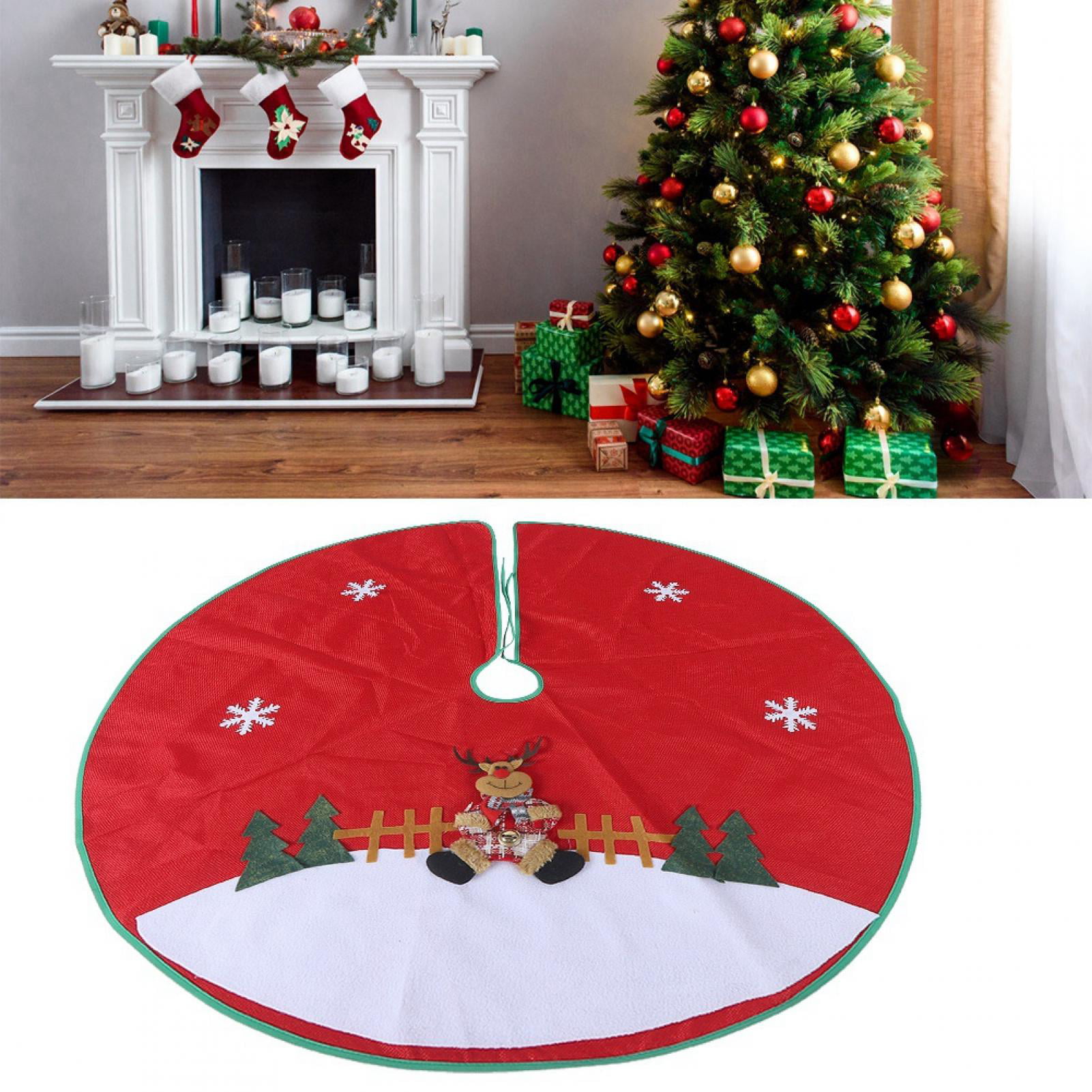 Christmas Tree Skirt Skirts Stands Base Floor Mat Home Xmas Party Decorations