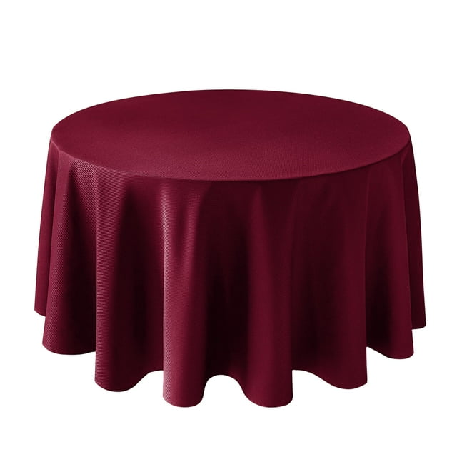 Mantel redondo de tela texturizada Biscaynebay, 108 cm, color burdeos