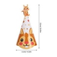 thumbnail image 4 of WEUVEB 24Pcs Animal Theme Party Cone Hats Paper Birthday Supplies for Kids Group Activities Fun Decorations, 4 of 8