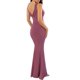 thumbnail image 2 of SAYOO Vestidos para Mujer 2022, Correa Irregular Sin Mangas Corte Bajo Color Sólido Flaco Elegante Vestidos Largos SAYOO Moda, 2 of 9