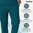 thumbnail image 2 of Sewkind Men’s Scrub Set Caribbean Blue 2XL V-Neck Medical Scrubs with Jogger Pants 7 Pockets, Athletic Fit, 2 of 6