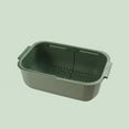 thumbnail image 3 of Cesta de drenaje telescópica multifuncional para utensilios de cocina con asas ajustables Verde, 3 of 7