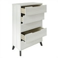 thumbnail image 6 of Castle Place Modern 5-Drawers Wooden Dresser, Light Grey, 6 of 8