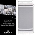 thumbnail image 3 of Juego de 2 toallas de mano Ruvy Home Basics de algodón turco, color negro, 3 of 7