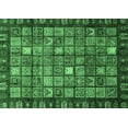 thumbnail image 1 of Ahgly Company Indoor Rectangle Abstract Emerald Green Modern Area Rugs, 6' x 9', 1 of 4
