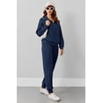 thumbnail image 2 of Weardear Women 2 Piece Sets Long Sleeve Tracksuit Fall Travel Outfits Joggers Sets Half Zip Sweatsuit Matching Set, 2 of 7