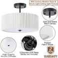 thumbnail image 2 of Ceiling Light Bargeni Semi Flush 31.8cm Pleated Shade, 2 of 6