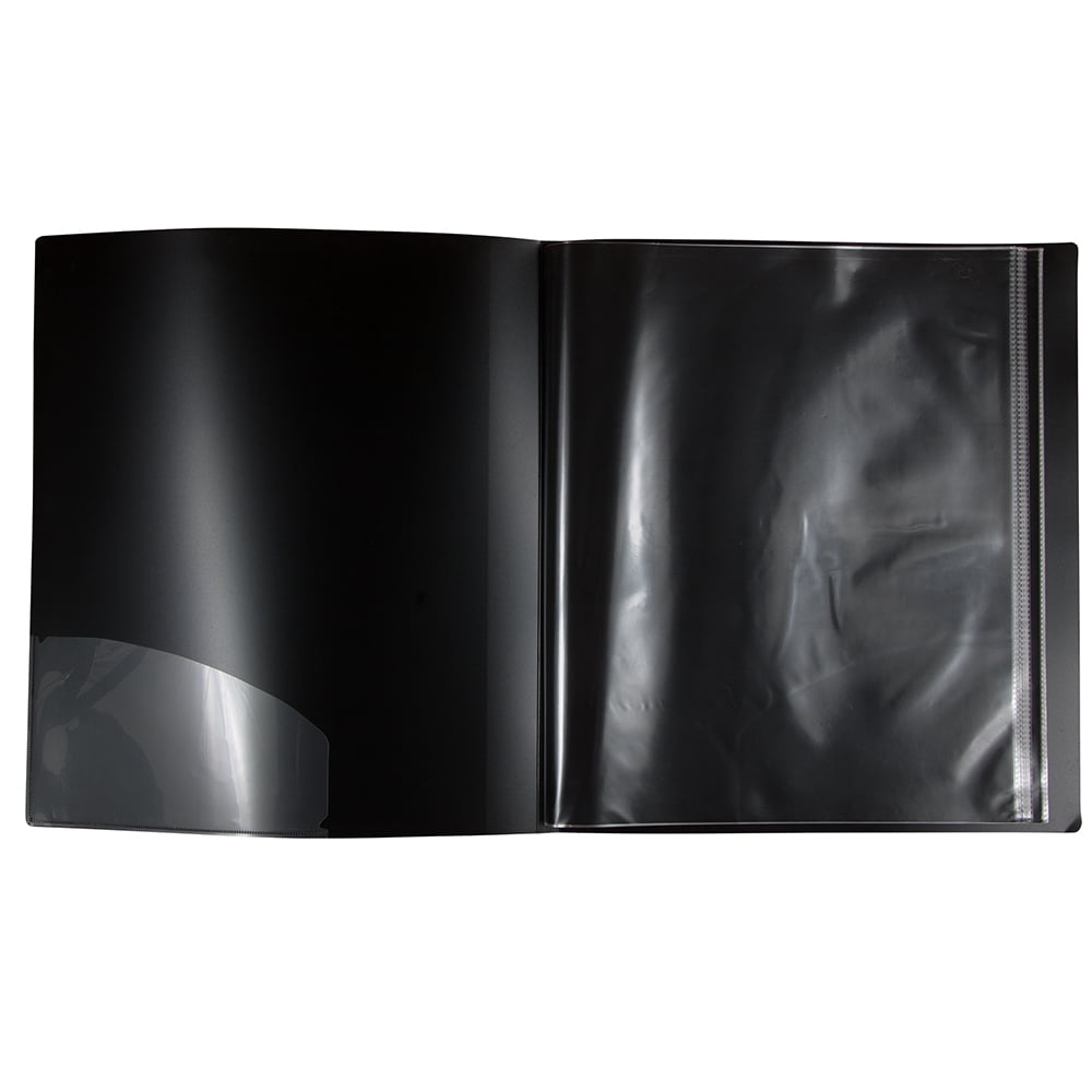 JAM Black Presentation Display Book, 14 x 17, 24 Pages, 1/Pack