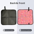 thumbnail image 2 of Pink Donut Glaze Cute Foldable Seat Cushion for Bleachers, Stadium Seats, Camping & Outdoor Events, Portable Lightweight Pad with Carabiner, 2 of 6