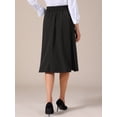 thumbnail image 4 of DARING DIVA Women's Flowy A-Line Business Work Skirt with Pockets X-Large Black, 4 of 6