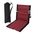 thumbnail image 4 of Tumbona de playa portátil con cojín de estadio, silla plegable, asiento de viaje con diseño resistente y Rojo, 4 of 9