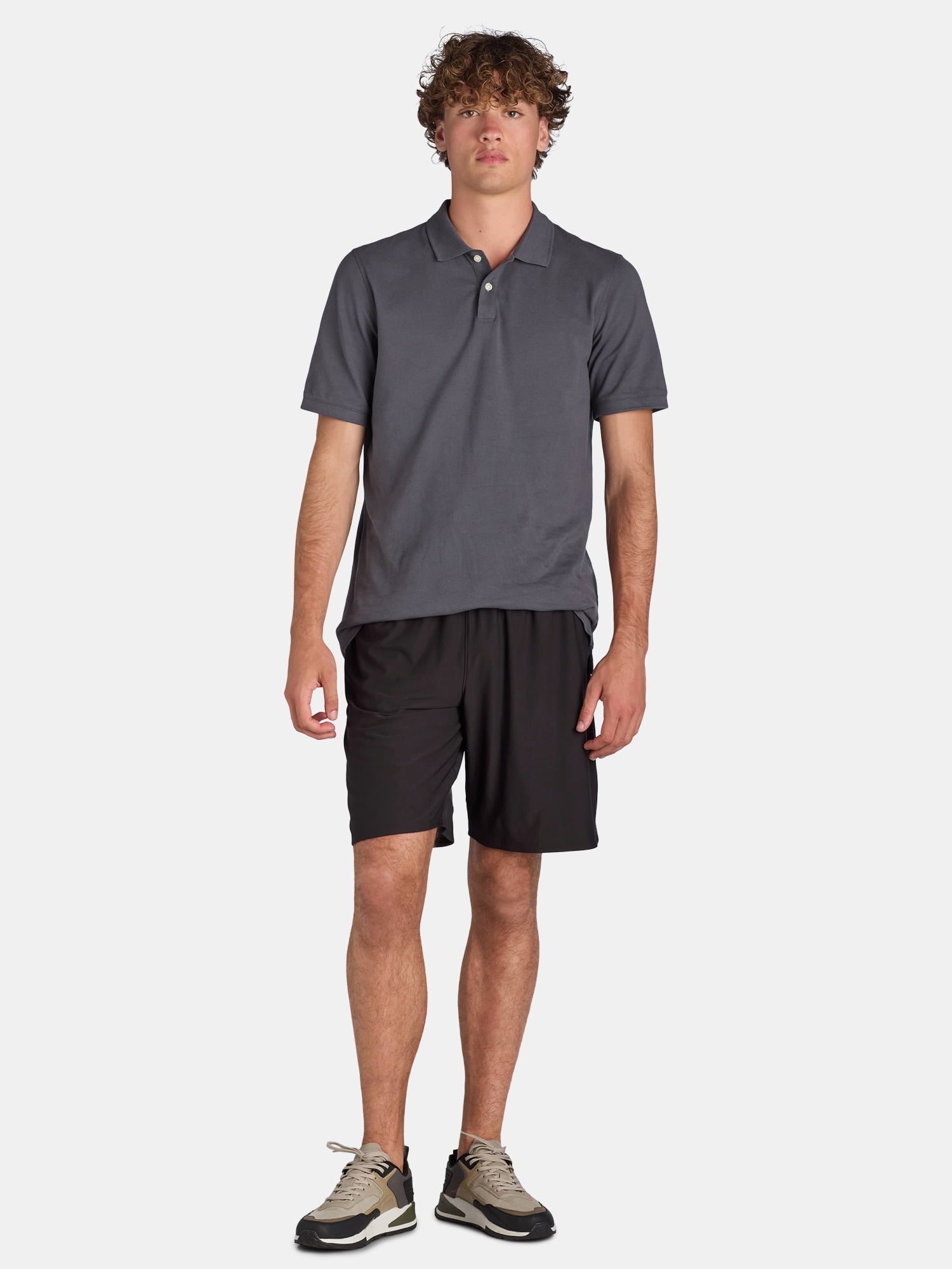Athletic Works Men's & Big Men’s Jersey Knit Shorts, 9" Inseam, Sizes XS-5XL