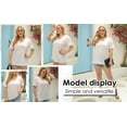 thumbnail image 3 of Langwyqu Womens Plus Size T Shirts Short Sleeve Loose Summer Casual Tops, 3 of 5