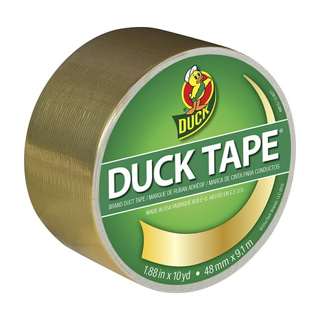 Brand 280748 Metallic Color Duct Tape, Gold, 1.88 Inches x 10 Yards, Single Roll, Make your next quick fix stand out By Duck