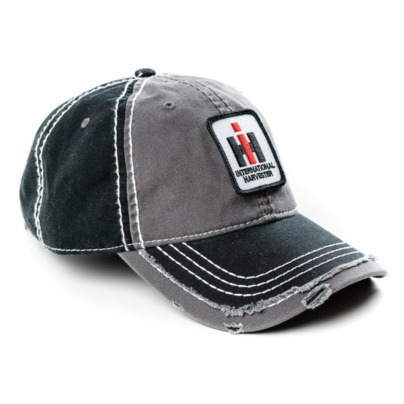 Case IH CNH Gray Distressed Hat with Patch, Gray
