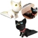 thumbnail image 1 of Door stopper, cute cat door wedge for kids, door safety, non-slip, scratch-free, works on all floor surfaces (black and white), 1 of 5