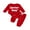 Red, variant on BemeyourBBs Baby Boy Spring Clothes Valentines Day Outfits Lover Boy Letter Embroidery Romper Solid Pants Set