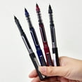 thumbnail image 2 of Deli Rollerball Pens, 0.5mm Quick-drying Liquid Ink Stick Ballpoint Blue Gel Pens for Adult & Kids Writing Note Taking, 2 of 5