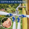 thumbnail image 3 of 4 Way Hose Splitter, 304 Stainless Steel Garden Hose Manifold with 4 Independent Shut-Off Valves, Heavy Duty Outdoor Faucet Adapter, Leak-Proof with Washers & Teflon Tape, 3 of 8