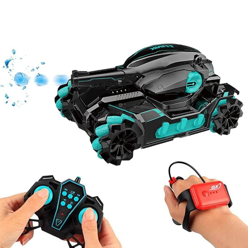 2.4Ghz Radio Control Water Bomb RC Tank Toy Car Stunt 4WD for Boys Gifts 