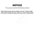 thumbnail image 2 of Transit Auto Front Hub Bearing Assembly Coated Disc Brake Rotors and Ceramic Pads Kit for Car 2000-2002 Dodge Dakota Durango RWD with 2-Wheel ABS KBB-104762, 2 of 11