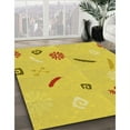 thumbnail image 3 of Ahgly Company Machine Washable Indoor Rectangle Transitional Golden Yellow Area Rugs, 2' x 3', 3 of 7