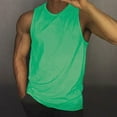 thumbnail image 2 of Gephdiin Tank Tops Men Workout Shirts for Men Men's Summer Solid Color Vest Vintage Wash Sleeveless T Shirt Vest Top Athletic Shirts & Tops Mens Compression Tank Top Polyester Z Mint Green M, 2 of 3