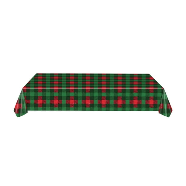 Mantel Desechable Navideño Para Fiestas, Impermeable, Rectangular, Protector De Mesa, 1 Pieza, Pequeño, A Cuadros 1 pieza de cuadros pequeños