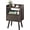 Charcoal Gray, variant on WSWJY Mid Century Modern Nightstand with Drawer, 2-Tier Wooden Bedside Table with Open Storage Shelf, Compact Small Night Stand Furniture for Bedroom Decor Berry Brown