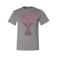 thumbnail image 2 of Wild Bobby Breast Cancer Awareness Pink Tree Words of Encouragement Breast Cancer Awareness Men Tee, Heather Grey, 3X-Large, 2 of 6