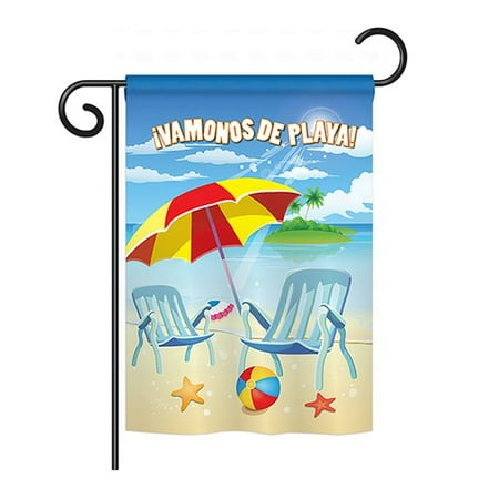 UPC 710320000078 product image for Breeze Decor Vamonos de Playa Impressions Polyester 1.5x1.08 ft Garden Flag | upcitemdb.com