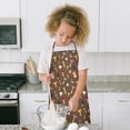 thumbnail image 4 of Colorful Mushroom Group Brown Pattern Kids Aprons for Girls and Boys,Adjustable Neck Strap Toddler Aprons for Kids Cooking Baking, 4 of 6