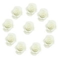thumbnail image 5 of 100 piezas de flores artificiales de cabeza de rosa para ramo de boda Crema, 5 of 5