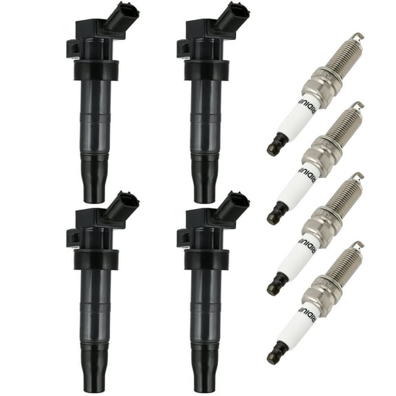 cciyu 4 ignition coils   4 iridium Spark Plugs,for Kia for Sportage 2.4L/2.0L 2011-2016,for K900 5.0L 2015-2017,for Santa Fe Sport 2.4L/2.0L,for Genesis/Equus 5.0L 2012-2016 UF647 GN10568 C-856